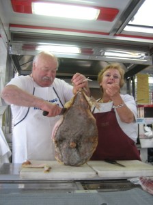 cutting the prosciutto