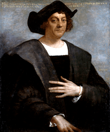 Posthumous portrait of Christopher Columbus by Sebastiano del Piombo, 1519. There are no known authentic portraits of Columbus.